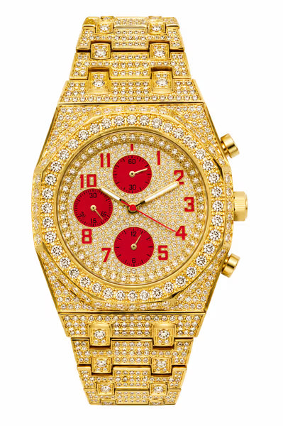 Urban Iced Out Metal Band Watch - 10030-MB