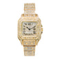 Ladies Iced-Out 34mm Metal Band Watch - 9204L-MB