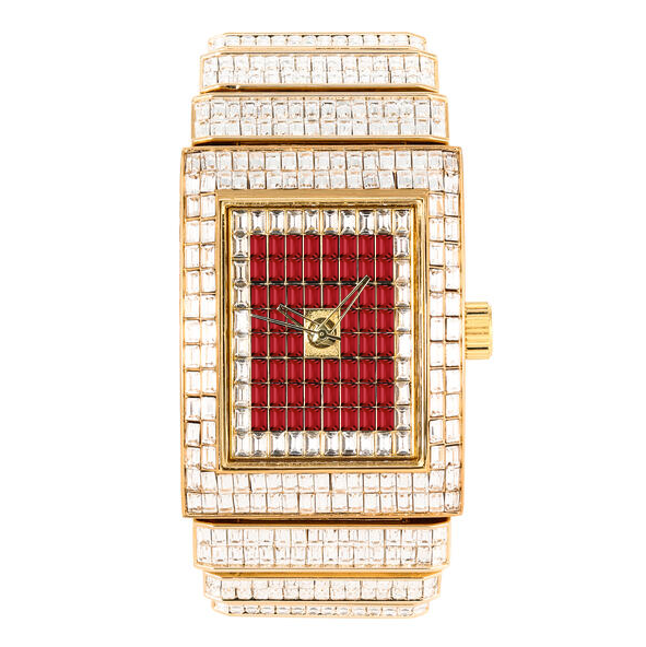 Urban Iced-Out Chandelier Metal Band Watch - 10011-MB