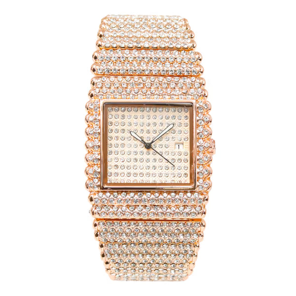 Urban Iced-Out Chandelier Metal Band Watch - 10428-MB