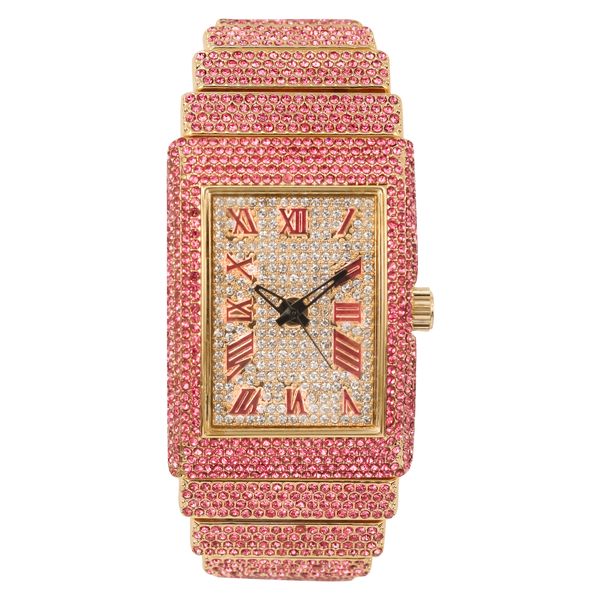 Urban Iced-Out 46mm Chandelier Metal Band Watch - 9832L-MB