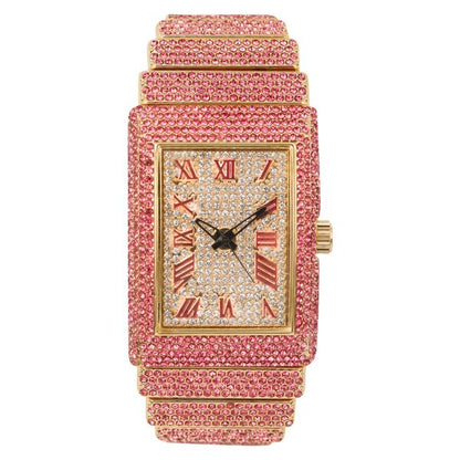 Urban Iced-Out 46mm Chandelier Metal Band Watch - 9832L-MB