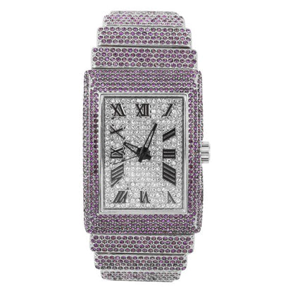 Urban Iced-Out 46mm Chandelier Metal Band Watch - 9832L-MB