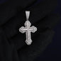 Iced Out 1.4CT Moissanite Cross Pendant in Premium Sterling Silver