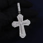 Iced Out 5.19CT Moissanite Cross Pendant in Premium Sterling Silver