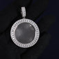 Iced Out 3.9CT Moissanite Photo Pendant in Premium Sterling Silver