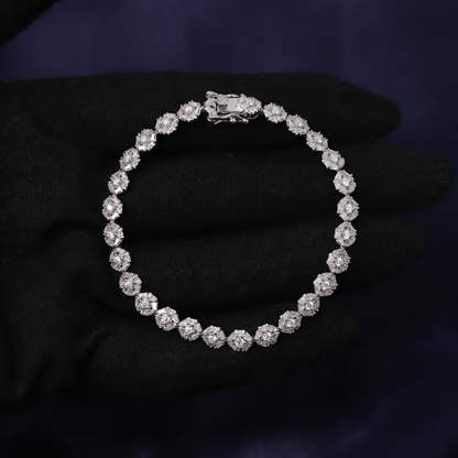 Diamond bracelet on a dark background