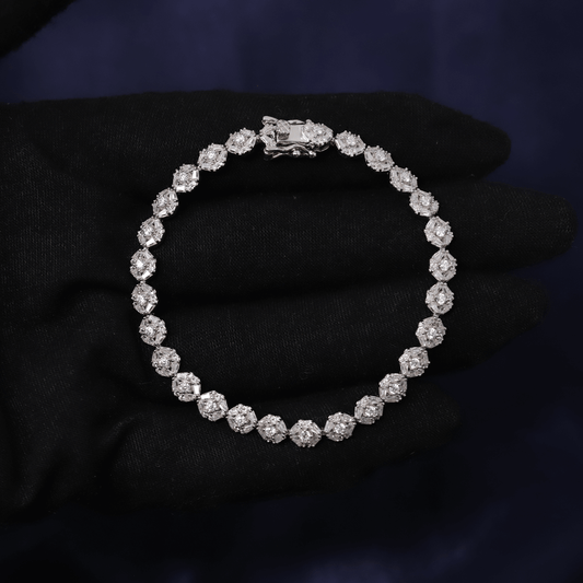 Diamond bracelet on a dark background