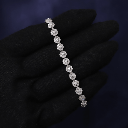 Diamond bracelet on a dark background