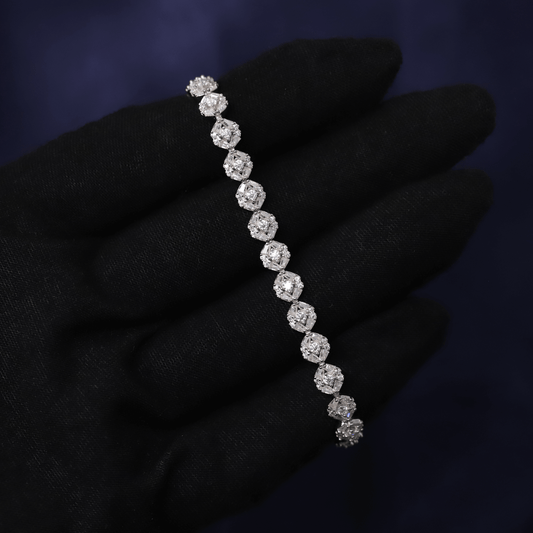 Diamond bracelet on a dark background