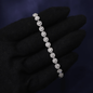 Iced Out 5.5CT Moissanite Cushion Cluster Bracelet in Premium Sterling Silver