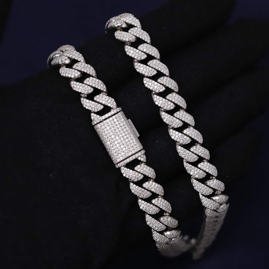 Silver chain bracelet on a dark background