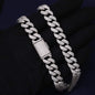 12mm Iced Out Moissanite Cuban Chain in Premium Sterling Silver