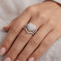 Iced Out 2 Piece 1.24CT Moissanite Heart Ring Set in Premium Sterling Silver
