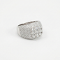 Iced Out 5.24CT Moissanite Cushion Cluster Ring in Premium Sterling Silver