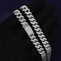 10mm Iced Out Moissanite Cuban Chain in Premium Sterling Silver