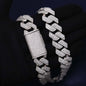 20mm Iced Out Moissanite Cuban Chain in Premium Sterling Silver