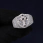 Iced Out 2.75CT Moissanite Shield Shape Cross Ring in Premium Sterling Silver