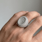 Iced Out 13.07CT Moissanite Oval Micro Pavé Ring in Premium Sterling Silver