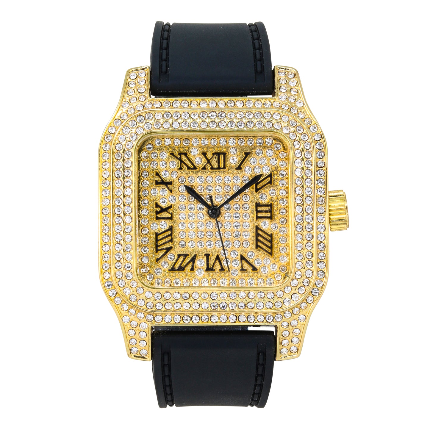 Urban 45mm Iced Out Square Watch - 7747-SB