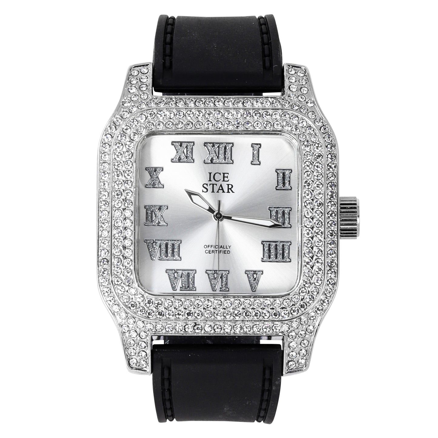 Urban 45mm Iced Out Square Watch - 7747B-SB