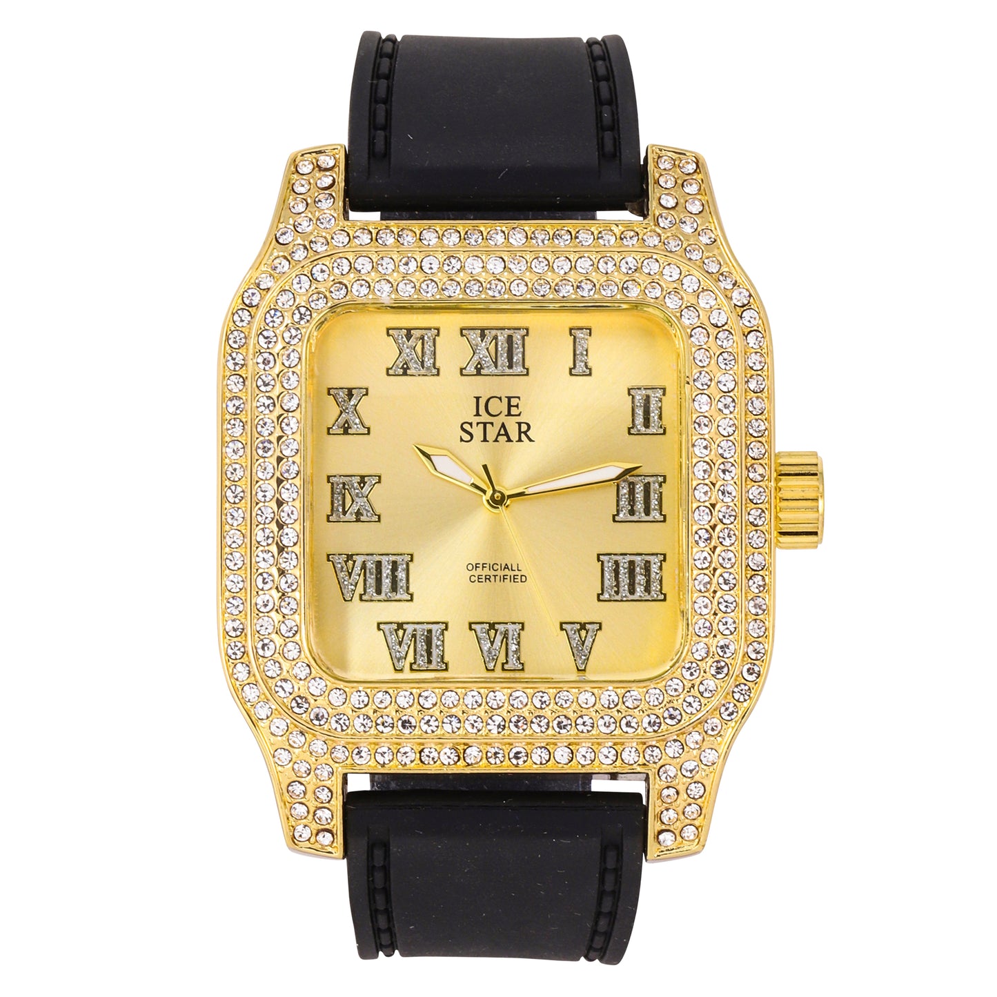 Urban 45mm Iced Out Square Watch - 7747B-SB