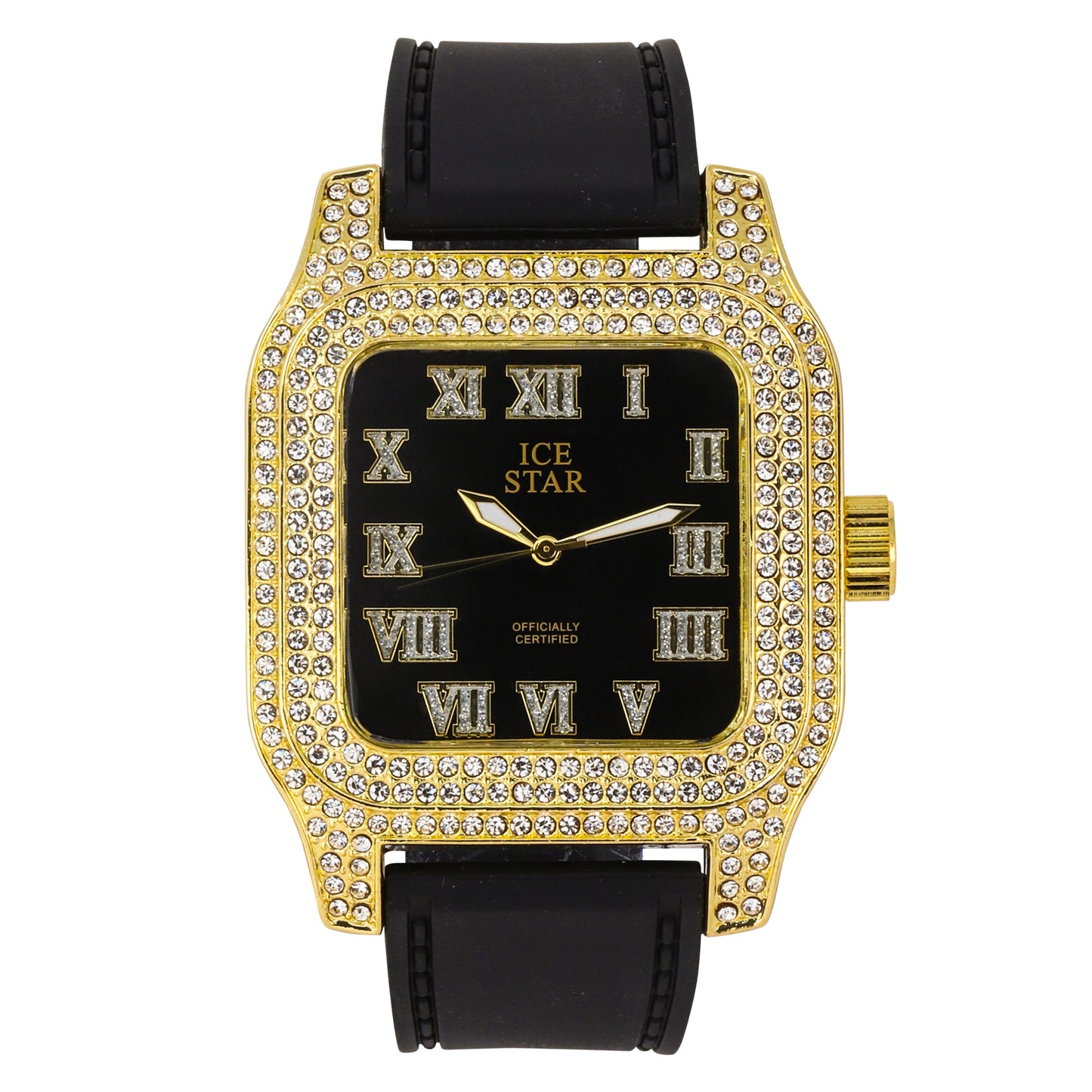 Urban 45mm Iced Out Square Watch - 7747B-SB