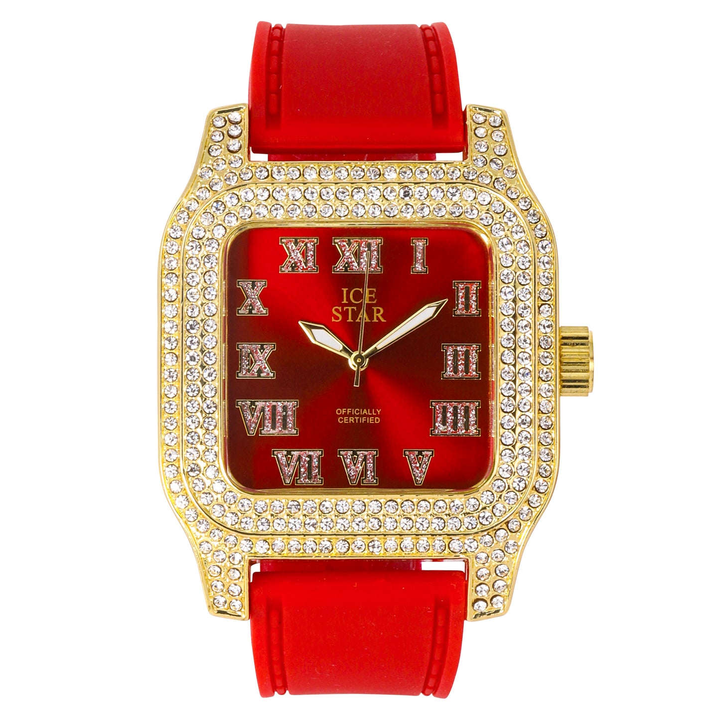 Urban 45mm Iced Out Square Watch - 7747B-SB