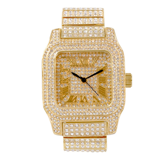 Urban 45mm Iced Out Square Watch - 7967-MB