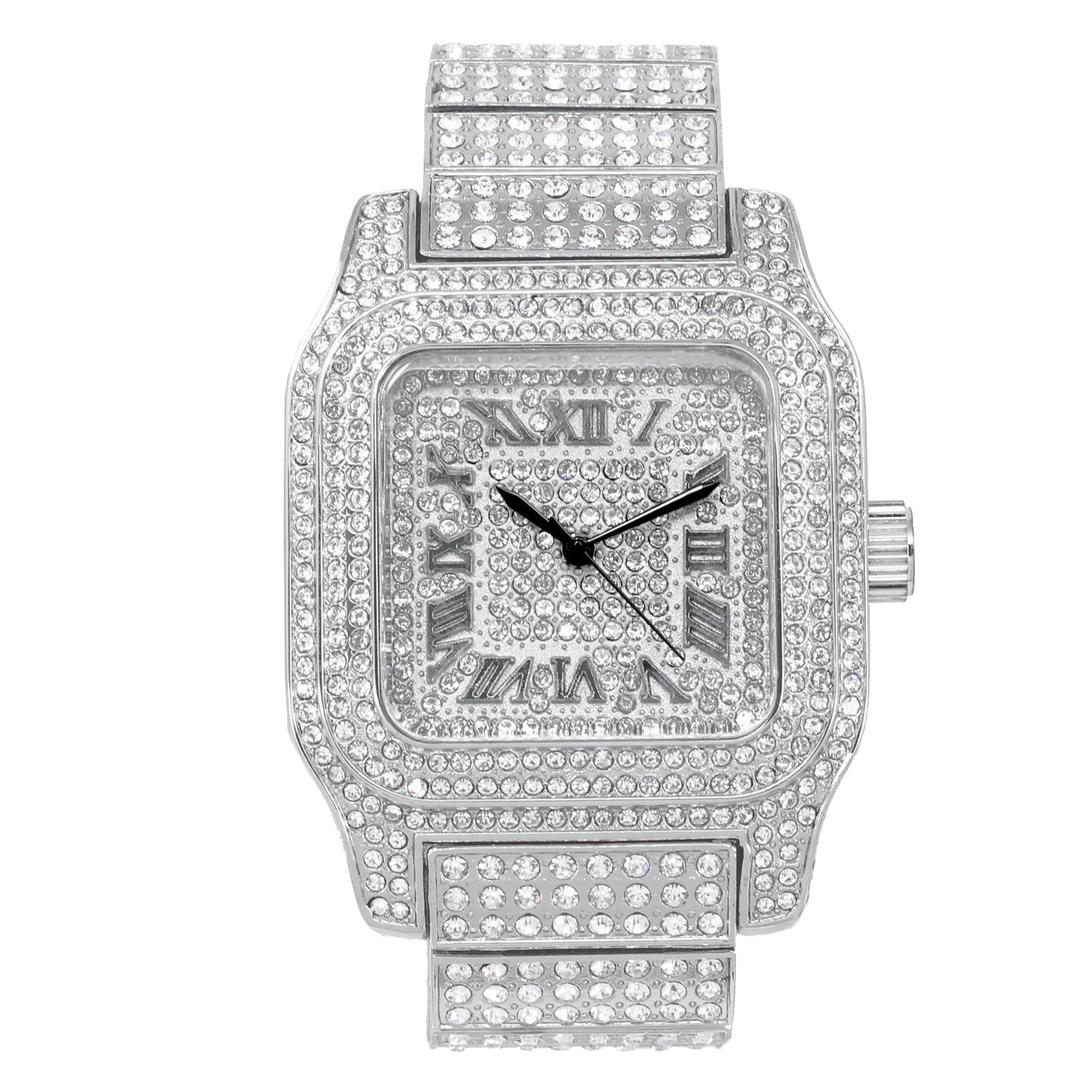 Urban 45mm Iced Out Square Watch - 7967-MB