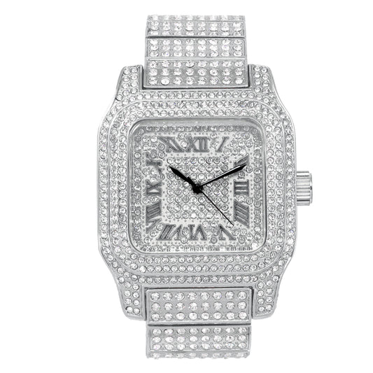 Urban 45mm Iced Out Square Watch - 7967-MB