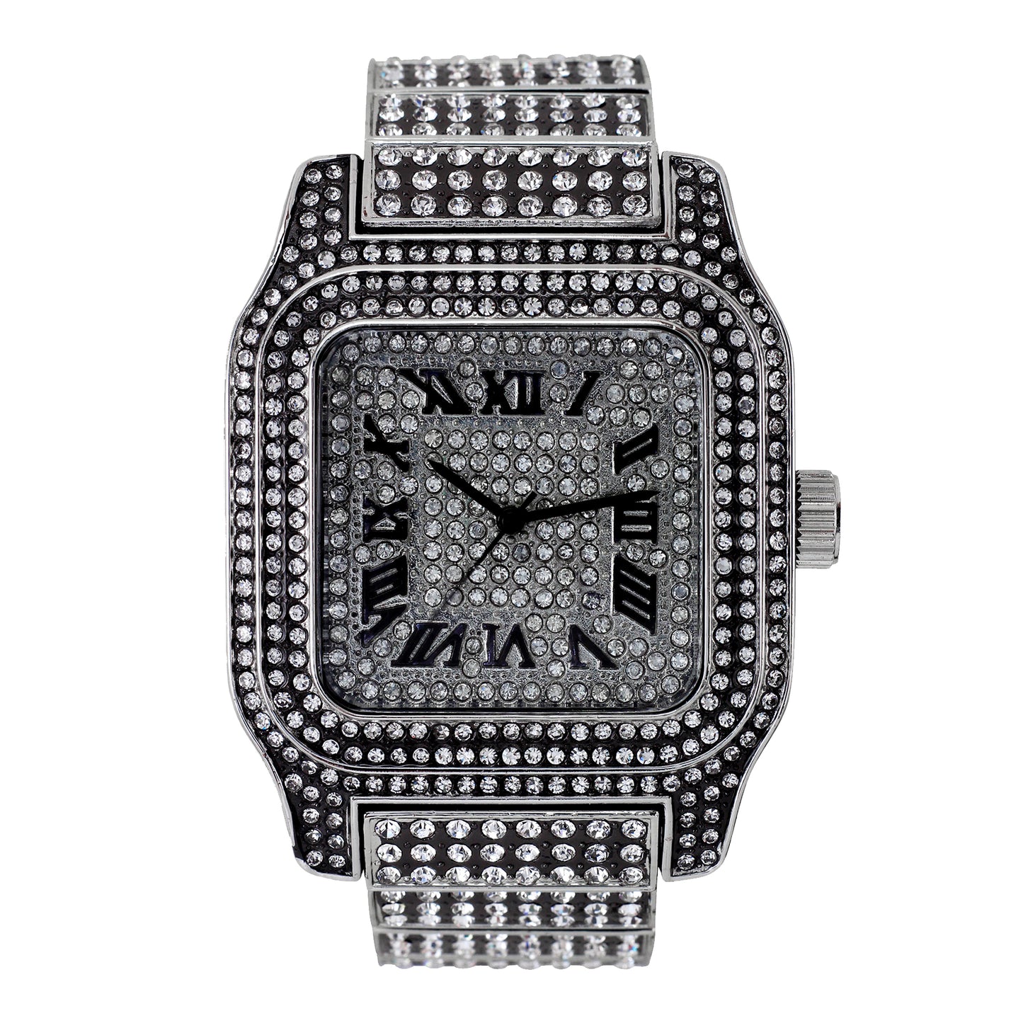 Urban 45mm Iced Out Square Watch - 7967-MB