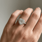 Iced Out 1.52CT Moissanite Heart Halo Ring in Premium Sterling Silver