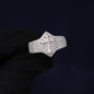 Iced Out 3.15CT Moissanite Cross Ring in Premium Sterling Silver
