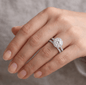 Iced Out 2 Piece 5.63ct Moissanite Round Halo Ring Set in Premium Sterling Silver