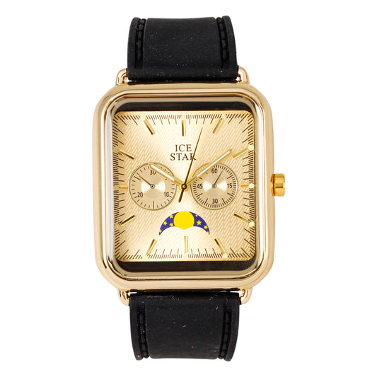 Classic 39mm Square Silicone Watch - 8382C-SB