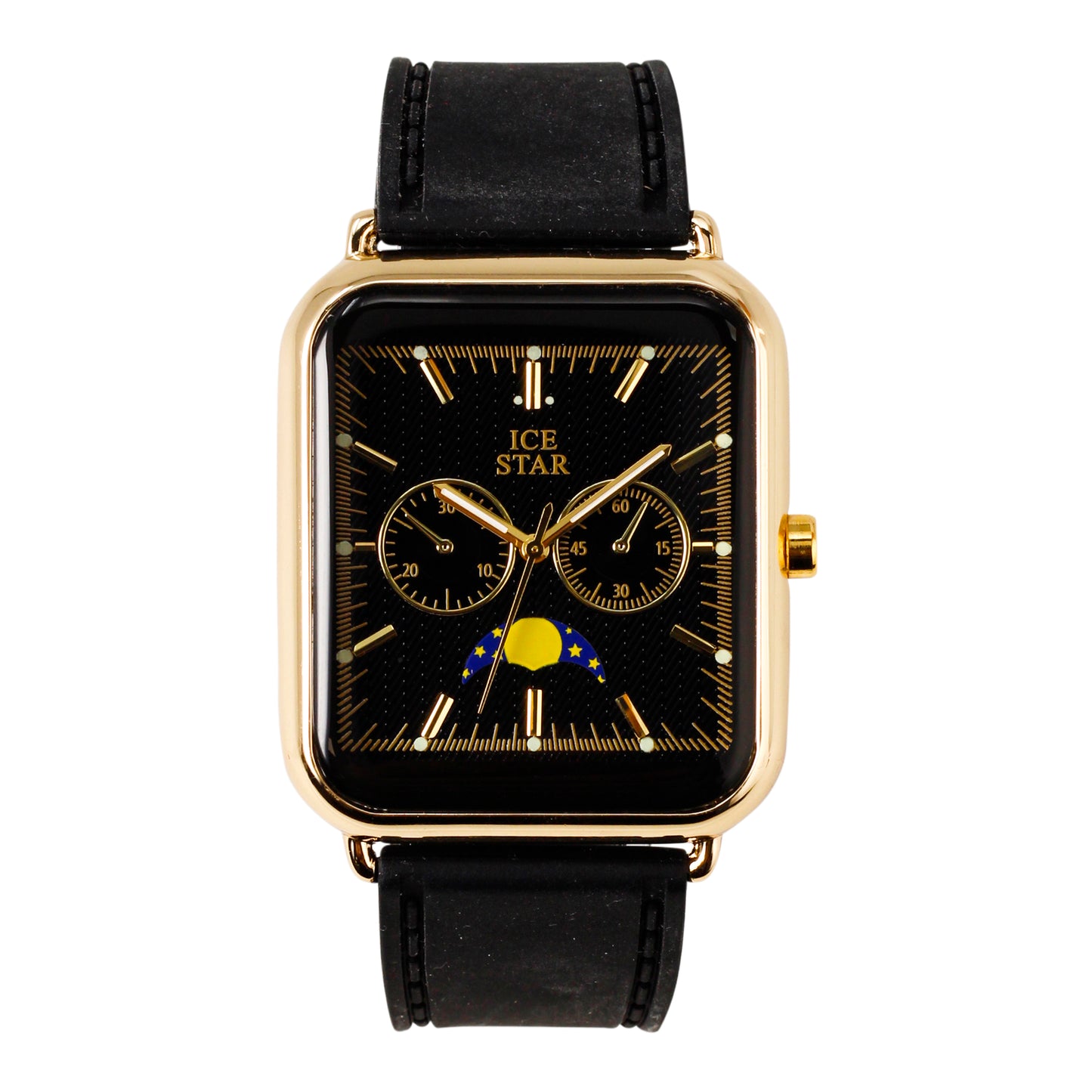 Classic 39mm Square Silicone Watch - 8382C-SB