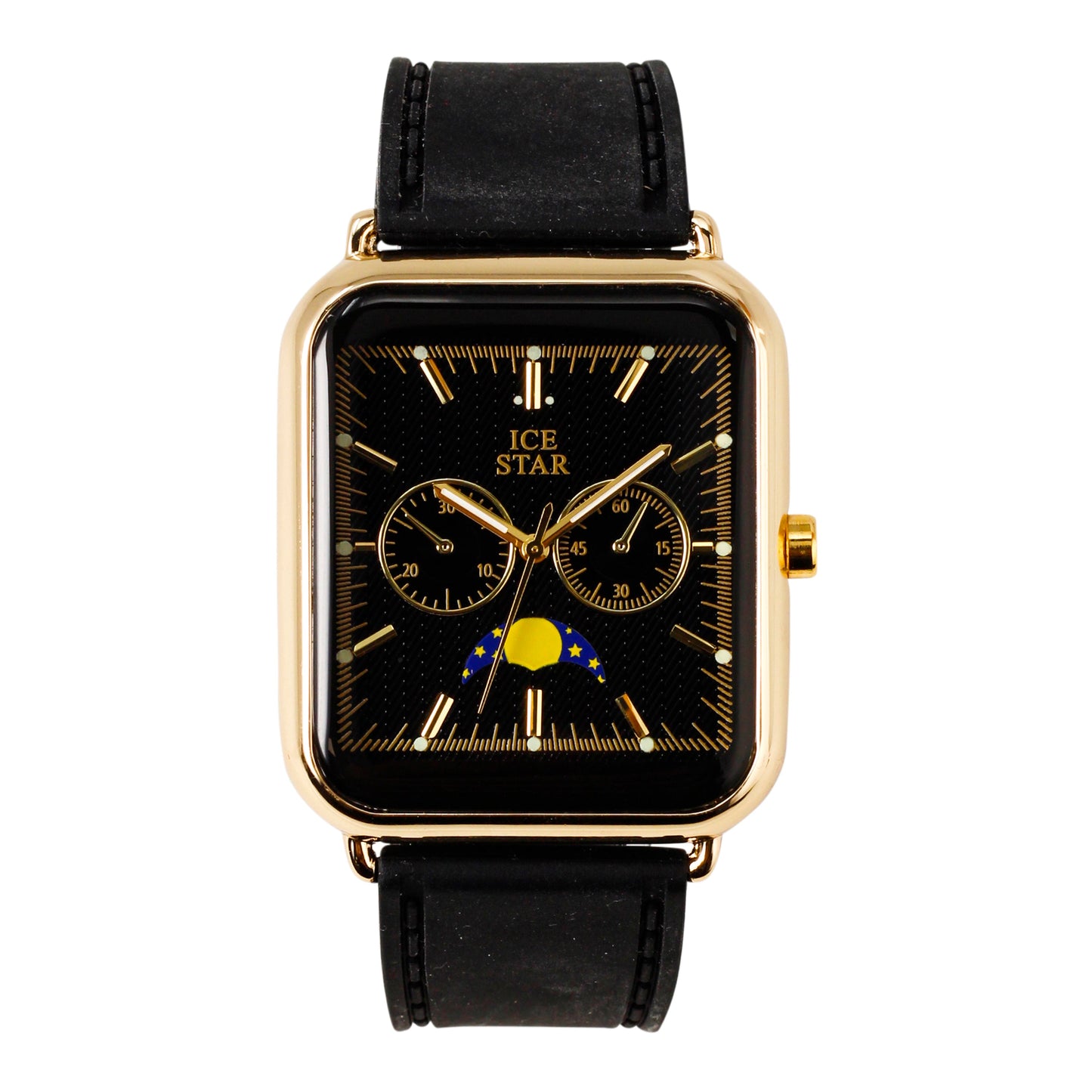 Classic 39mm Square Silicone Watch - 8382C-SB