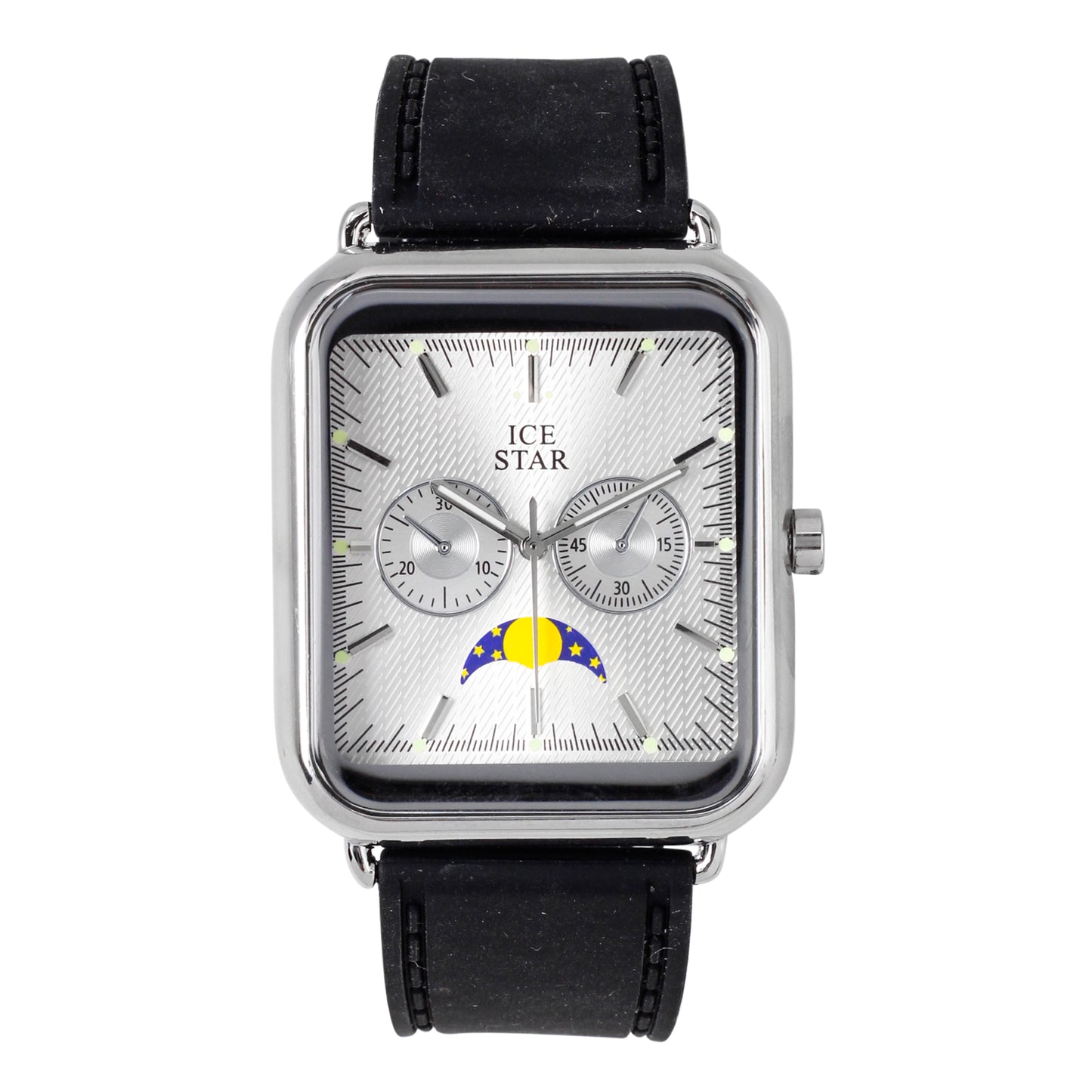 Classic 39mm Square Silicone Watch - 8382C-SB