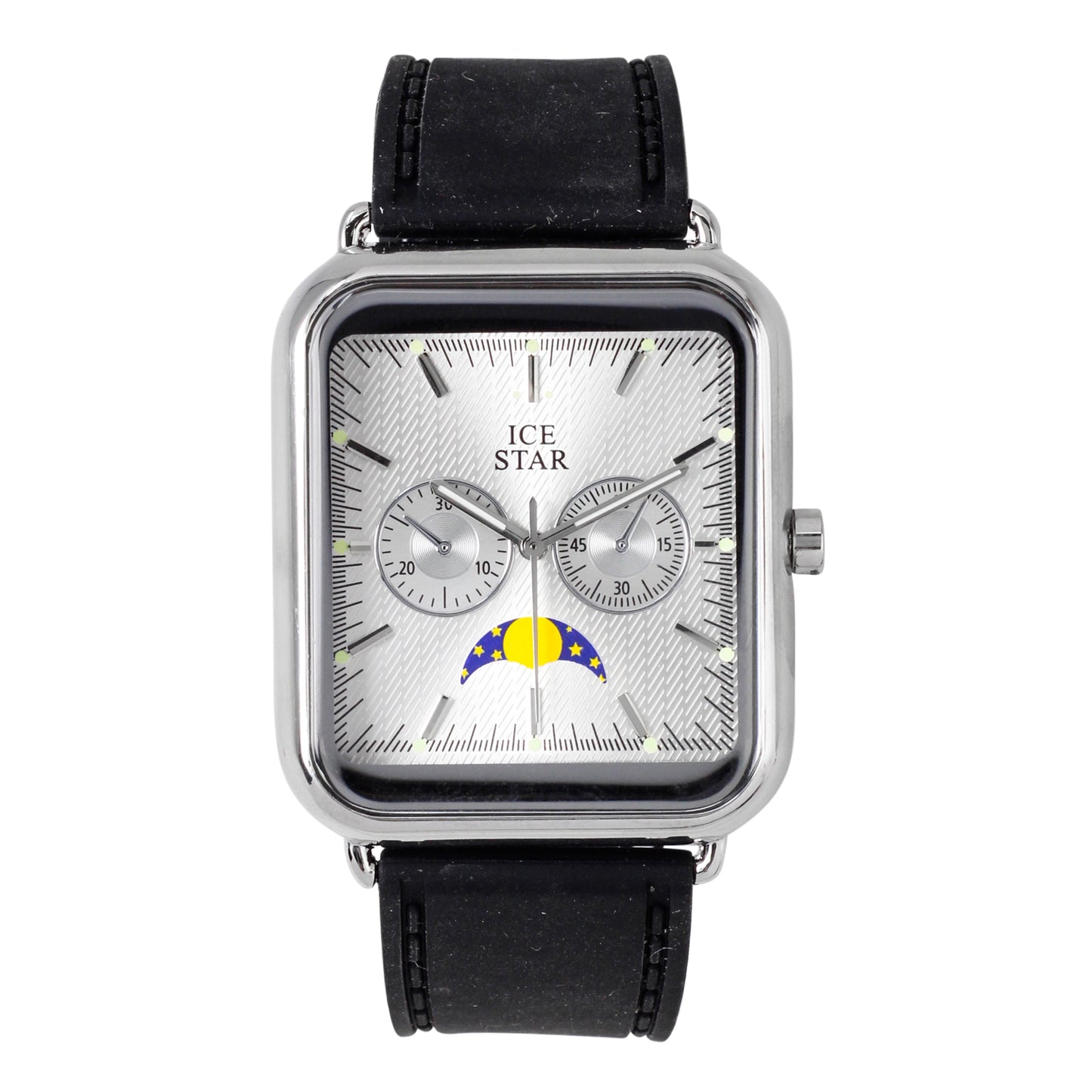 Classic 39mm Square Silicone Watch - 8382C-SB