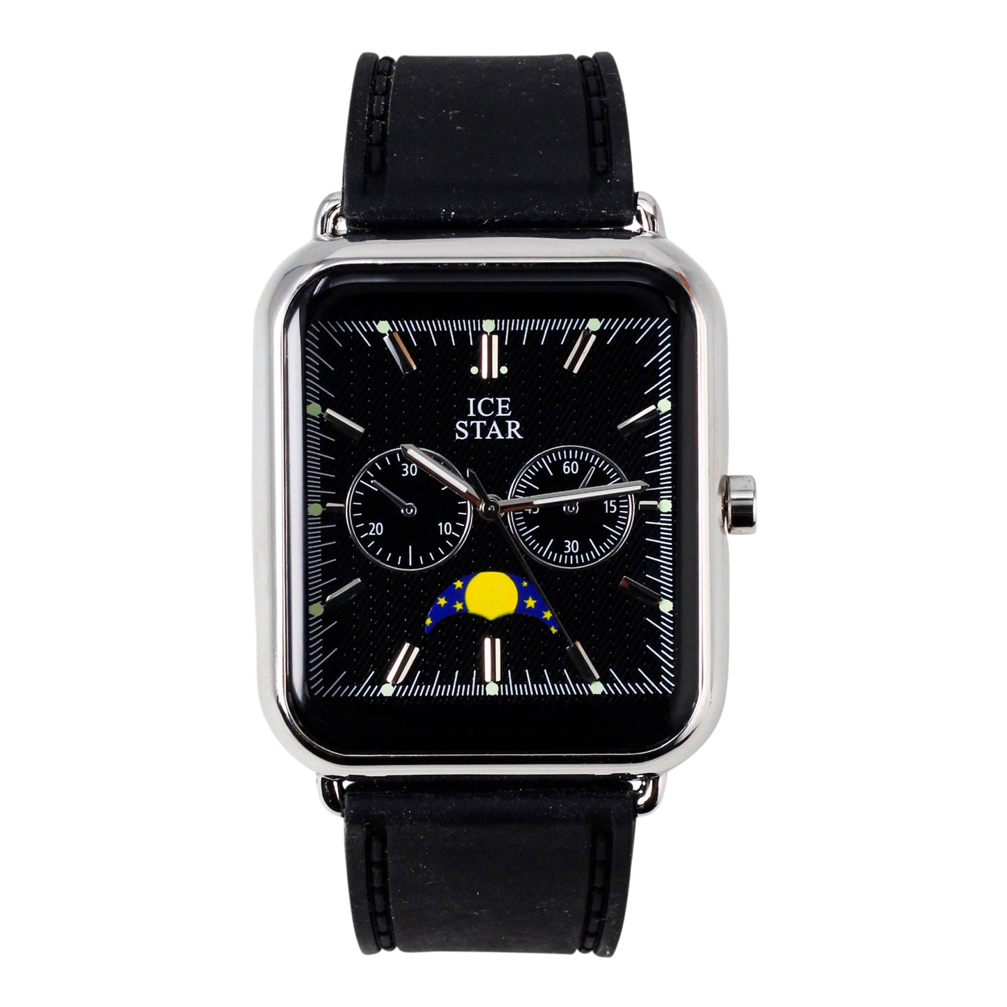 Classic 39mm Square Silicone Watch - 8382C-SB