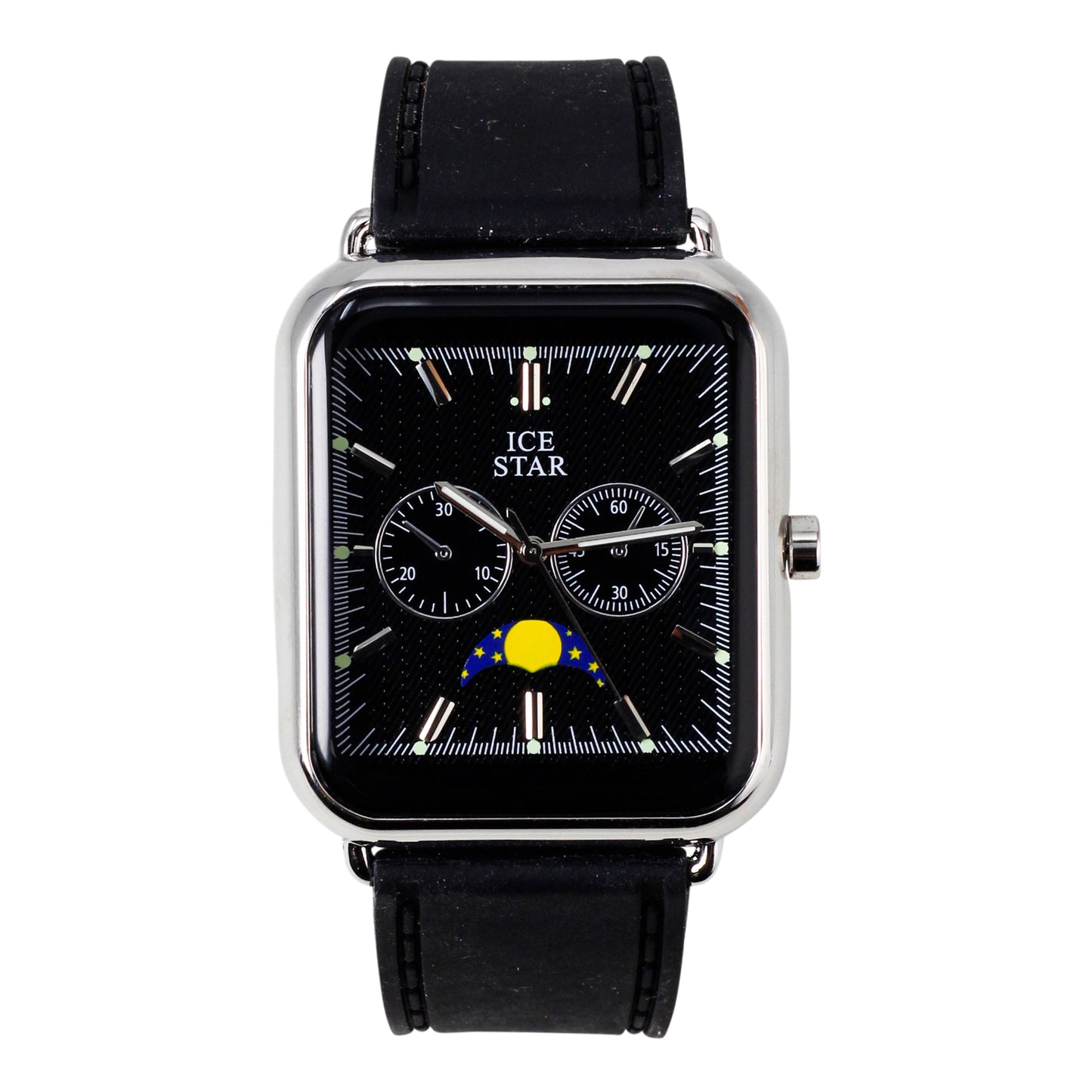 Classic 39mm Square Silicone Watch - 8382C-SB