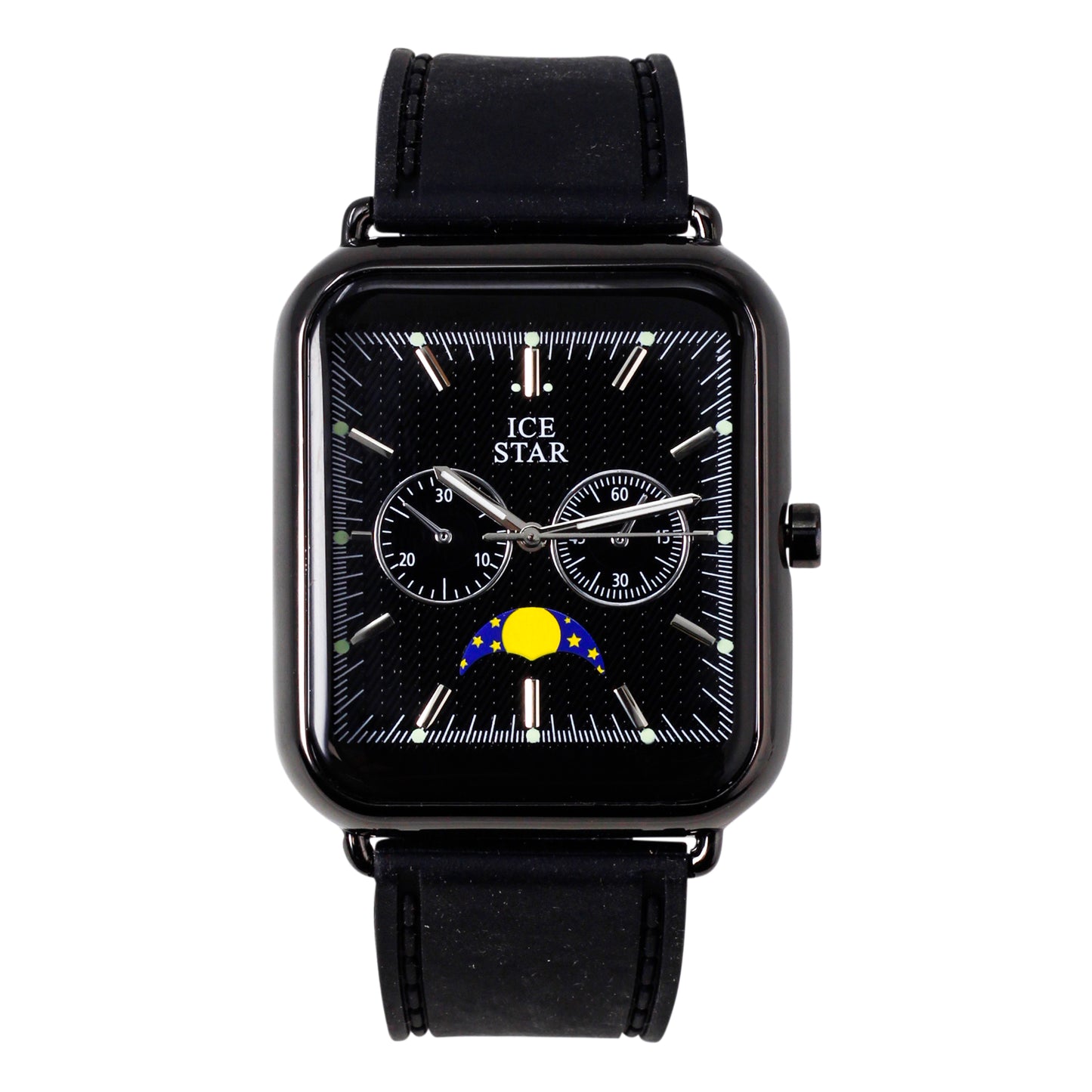 Classic 39mm Square Silicone Watch - 8382C-SB