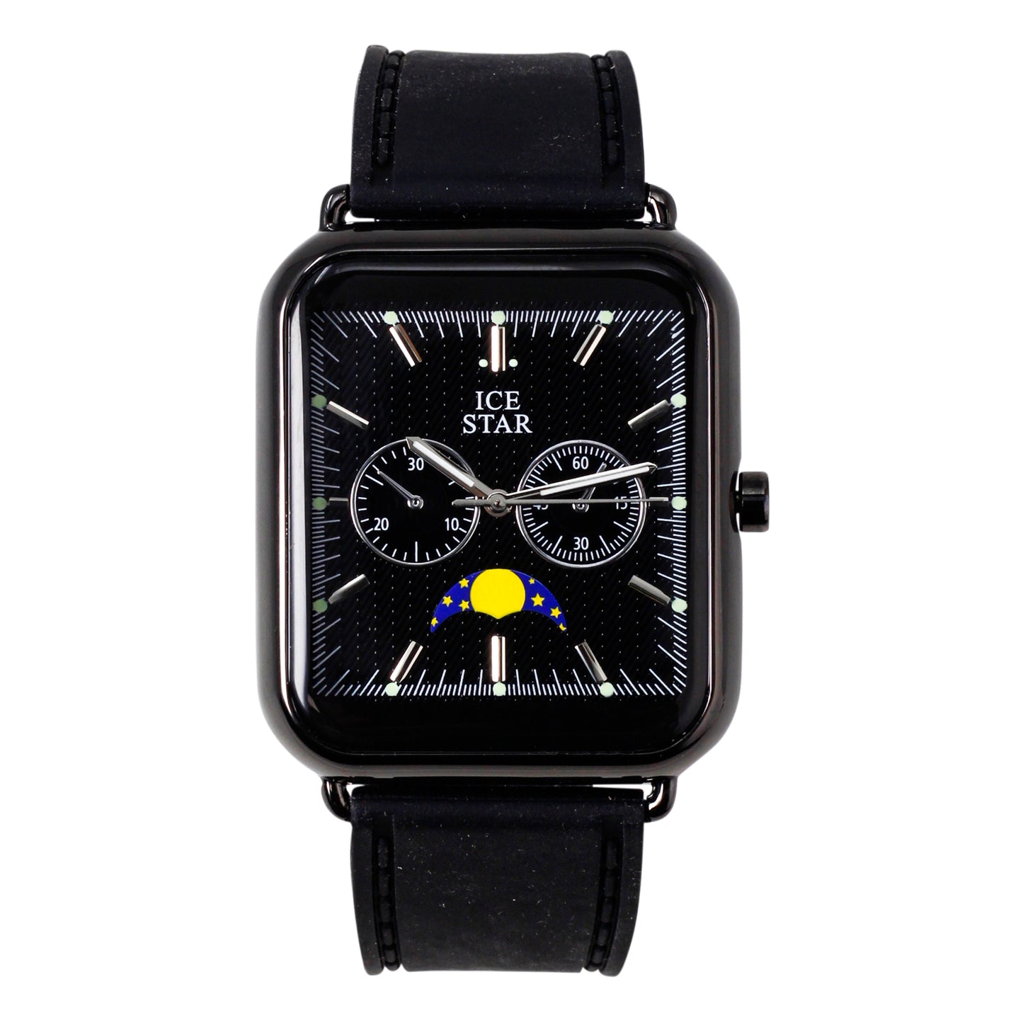 Classic 39mm Square Silicone Watch - 8382C-SB