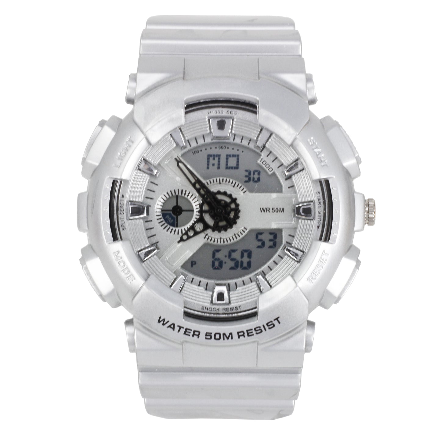Digital 51mm Silicone Band Watch - 8648-DG