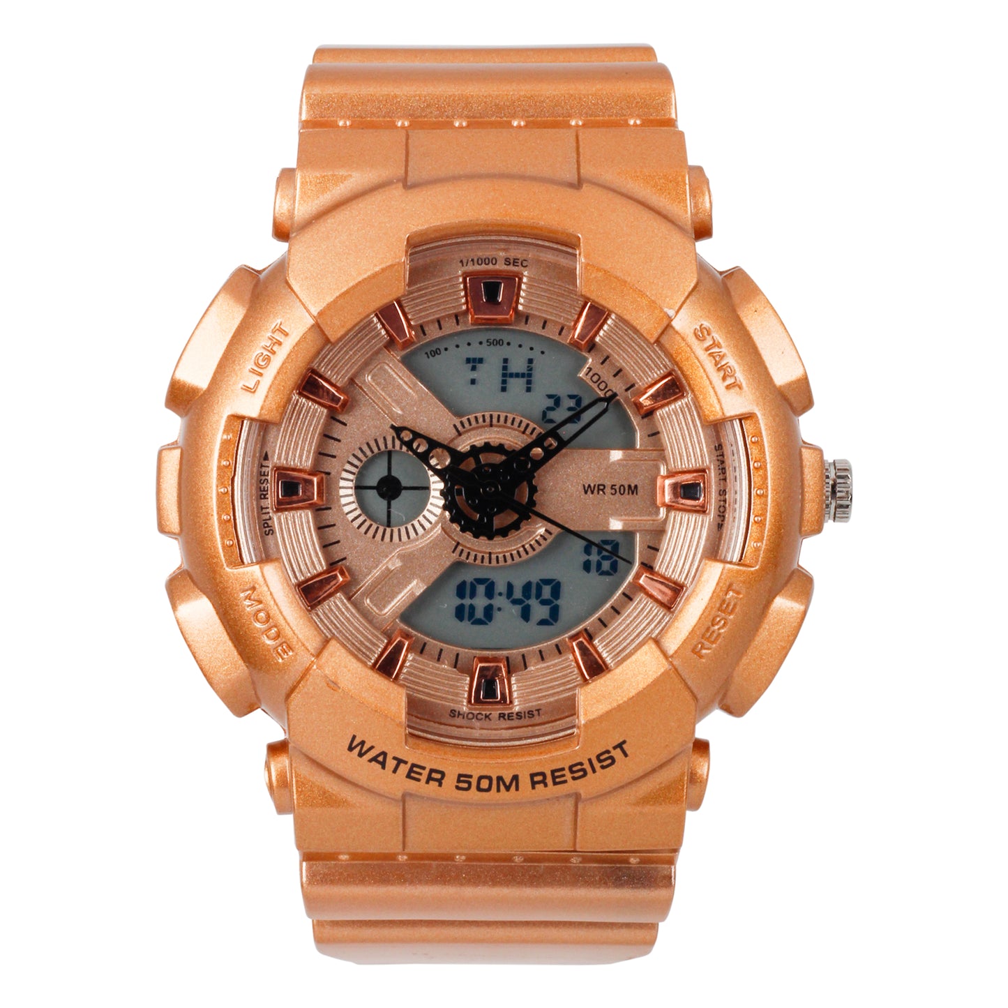 Digital 51mm Silicone Band Watch - 8648-DG