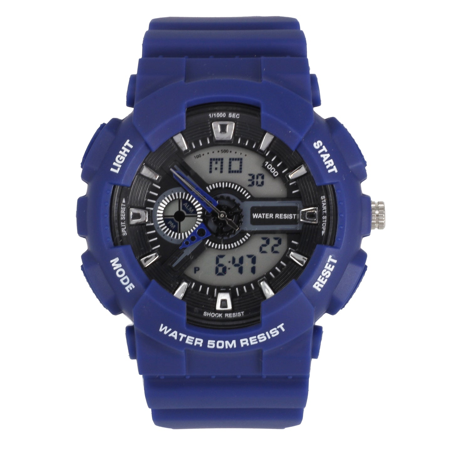 Digital 51mm Silicone Band Watch - 8648-DG