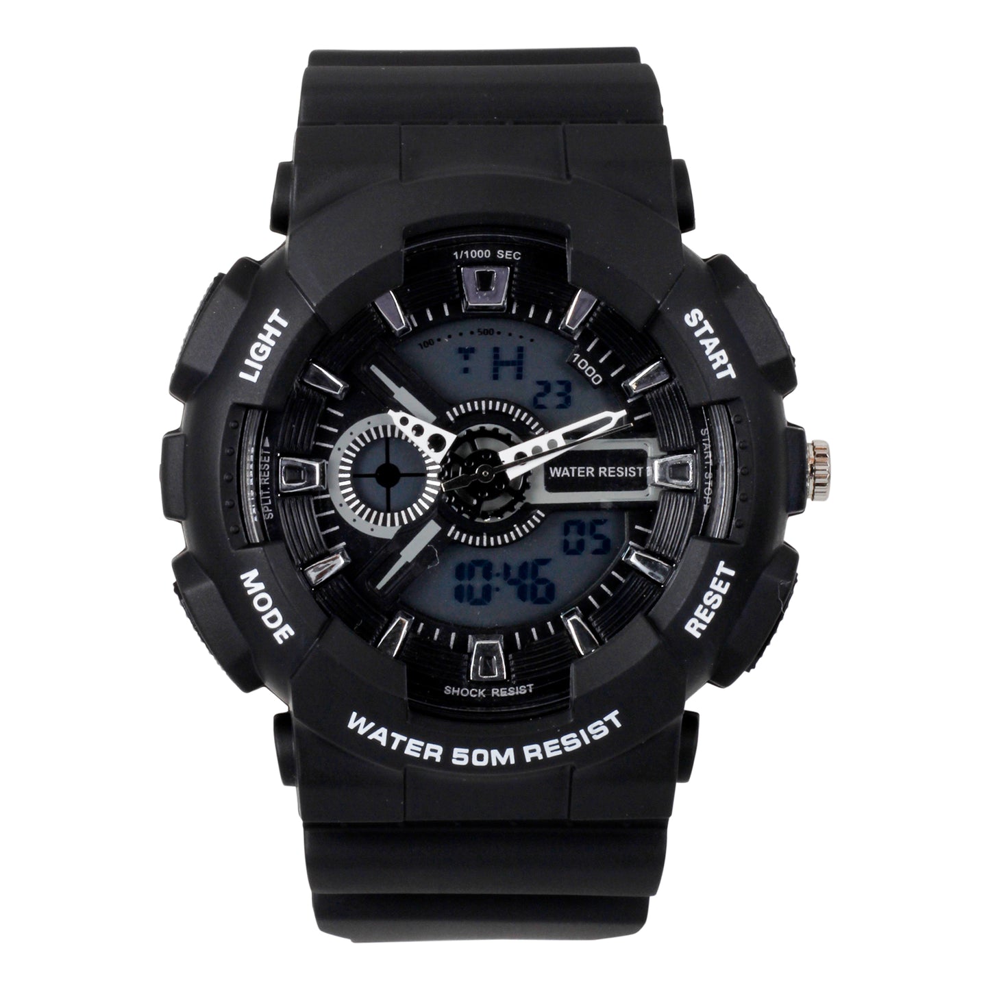 Digital 51mm Silicone Band Watch - 8648M-DG