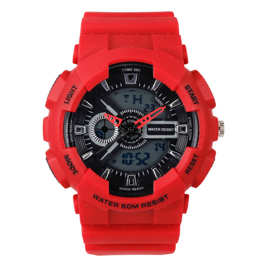 Digital 51mm Silicone Band Watch - 8648M-DG
