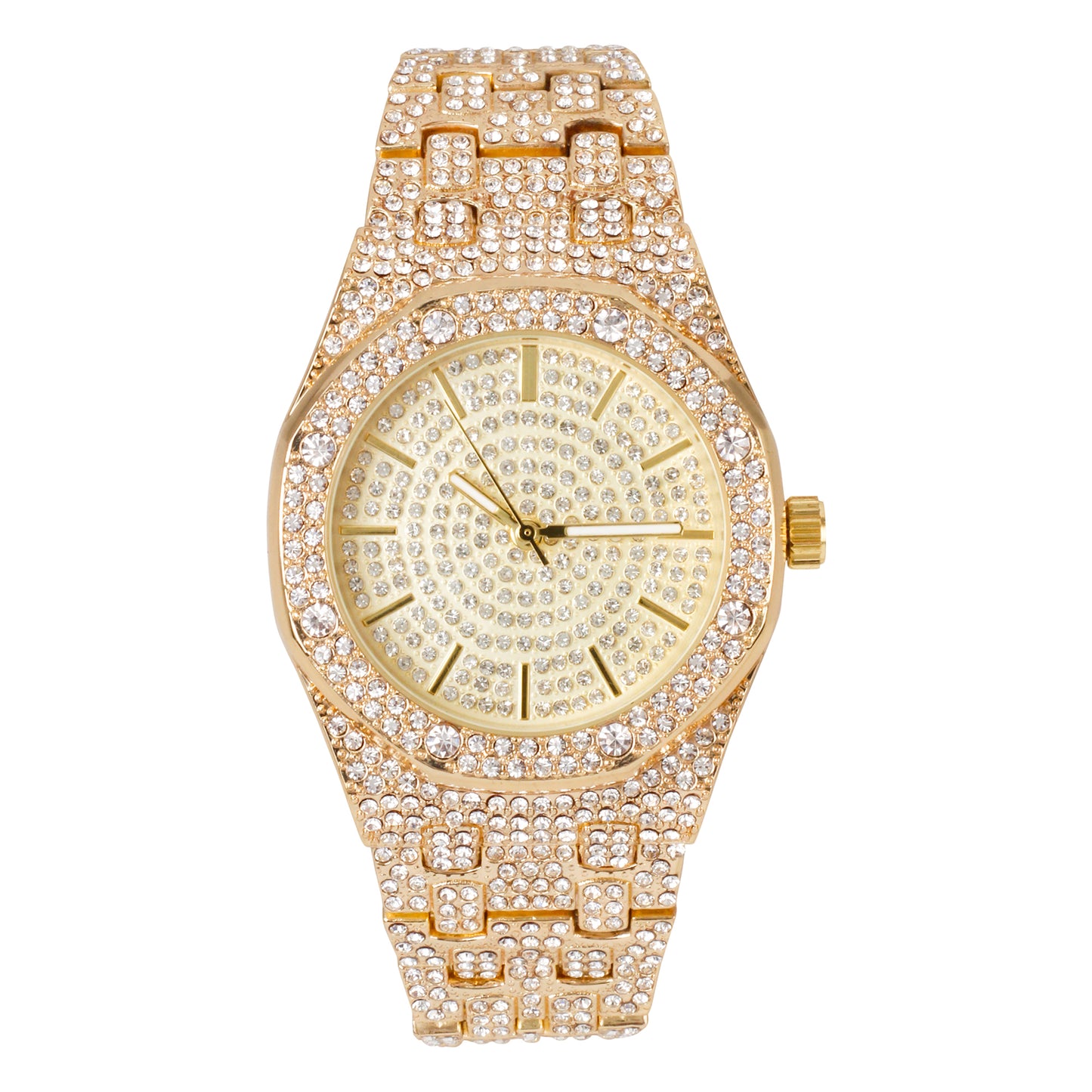 Urban Iced Out 42mm Metal Band Watch - 8651-MB